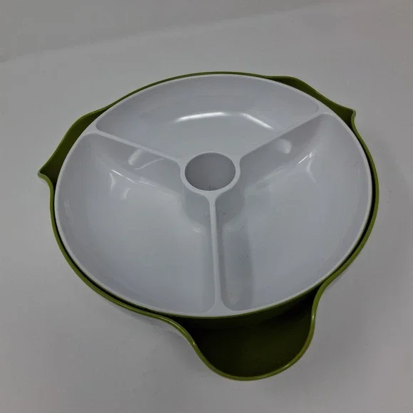 Joseph Joseph Dip and Snack Server/Chiller Green White 2 Piece Set - Picture 5 of 12